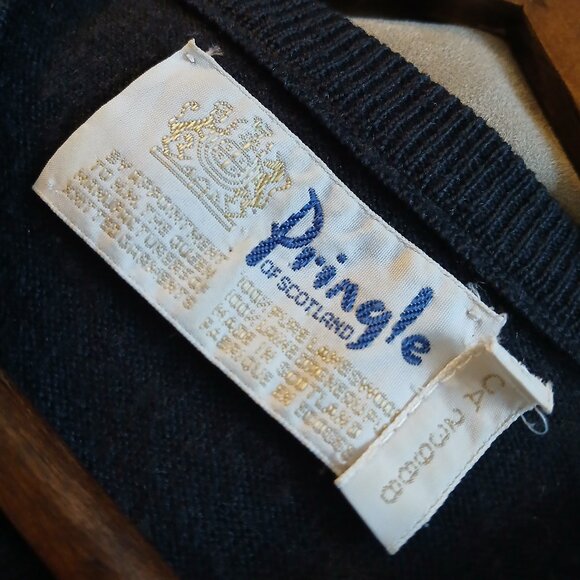 PRINGLE OF SCOTLAND - Vtg argyle wool sweater - Sz M - Picture 3 of 5